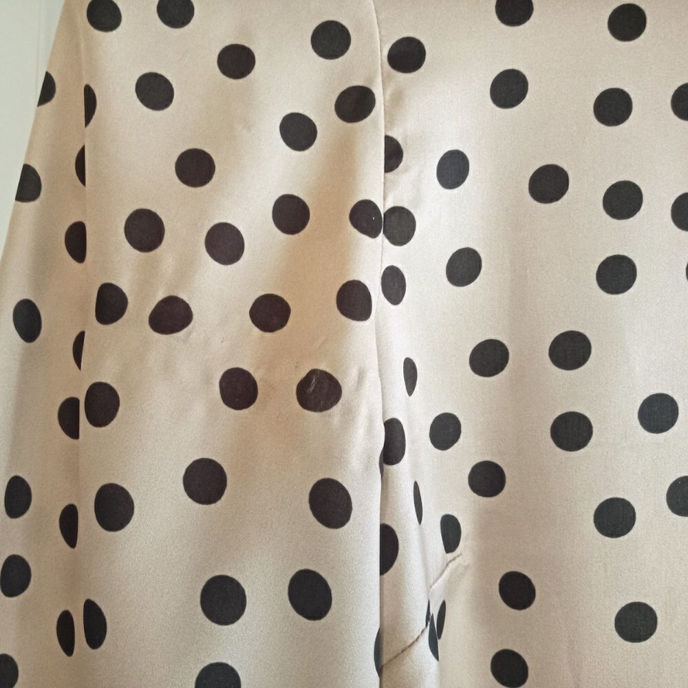 Dolce & Gabbana Staff Black Tan Polka Dot SS Top - Picture 4 of 5
